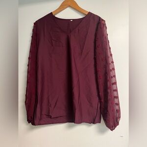 Burgundy Long Sleeve
